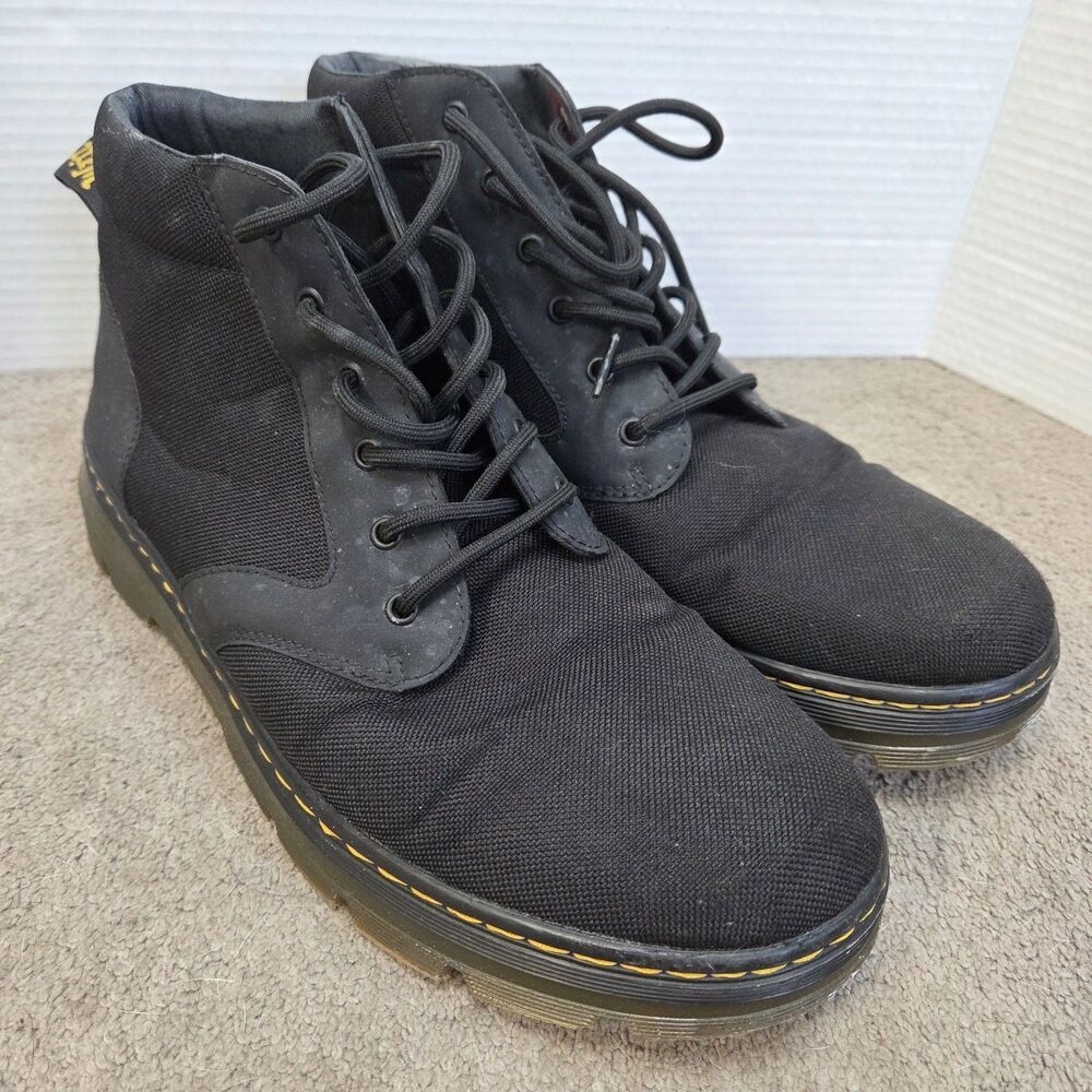 Doc Dr. Martens Bonny Tech Chukka Combat Boots Black Lace-Up Men's Size 13
